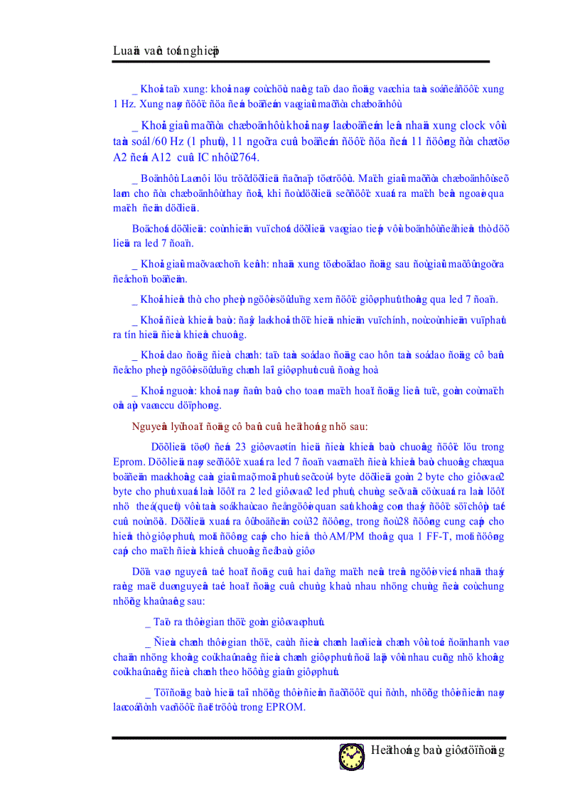 image for page Ứng dụng cpu z80 vào hệ thống báo giờ tự động