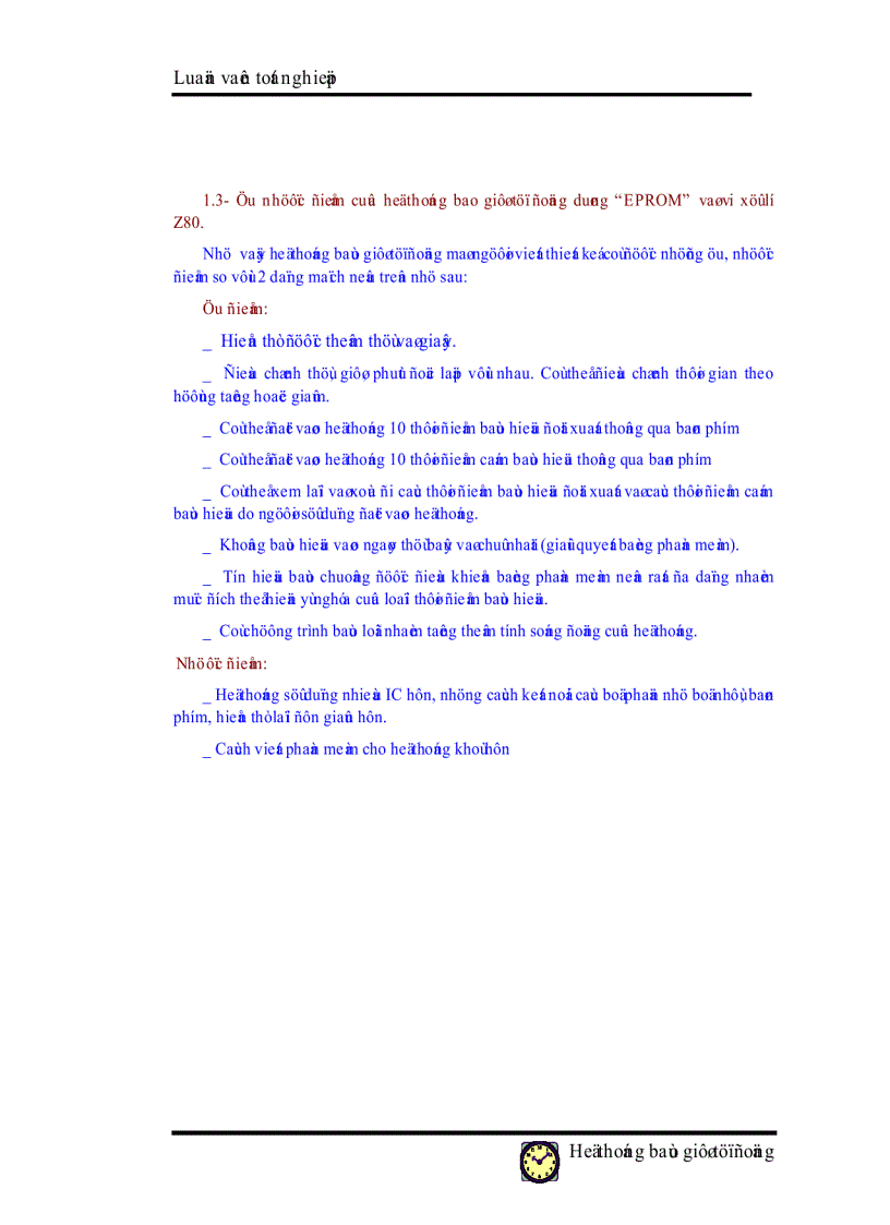 image for page Ứng dụng cpu z80 vào hệ thống báo giờ tự động