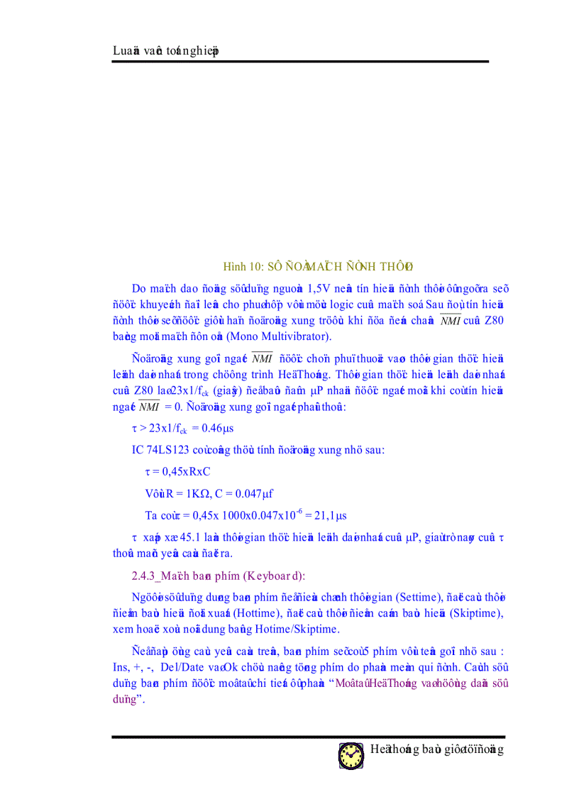 image for page Ứng dụng cpu z80 vào hệ thống báo giờ tự động