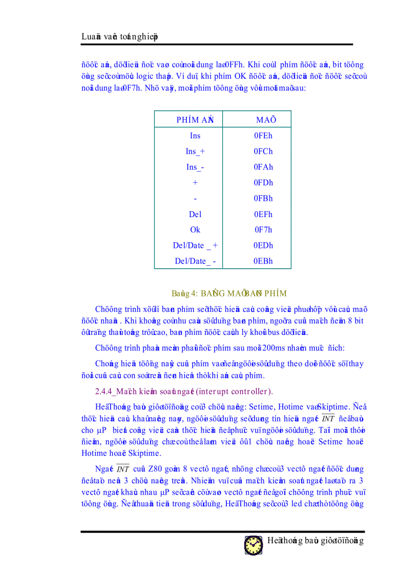 image for page Ứng dụng cpu z80 vào hệ thống báo giờ tự động