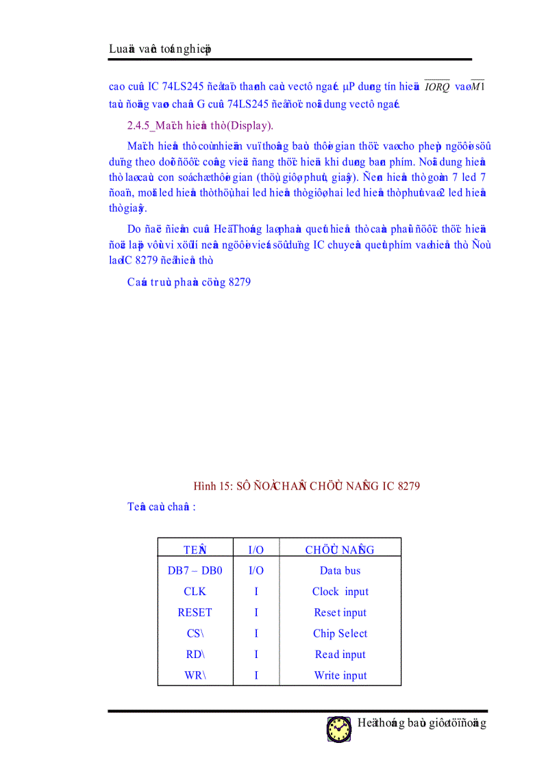 image for page Ứng dụng cpu z80 vào hệ thống báo giờ tự động