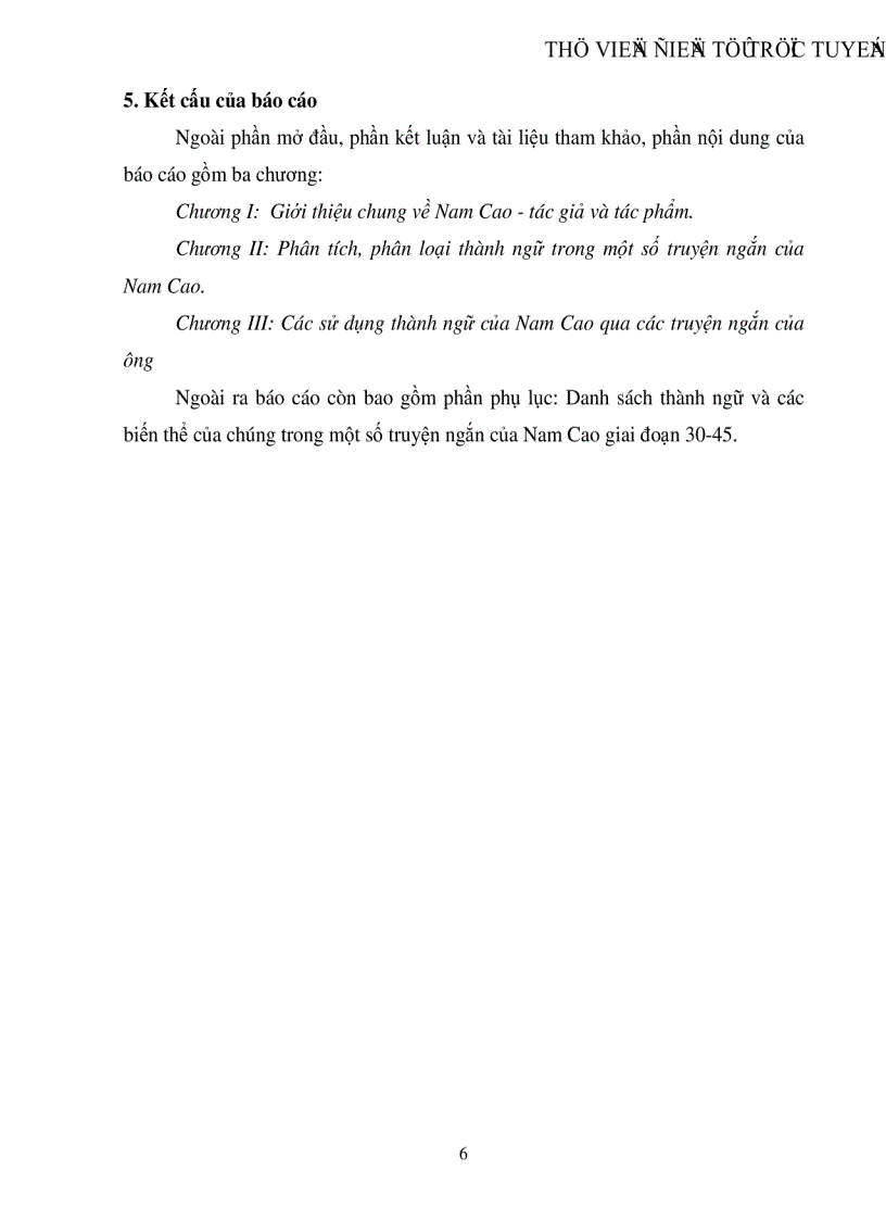 image for page Khảo sát các đơn vị thành ngữ trong một số truyện ngắn của Nam Cao giai đoạn 1930 1945