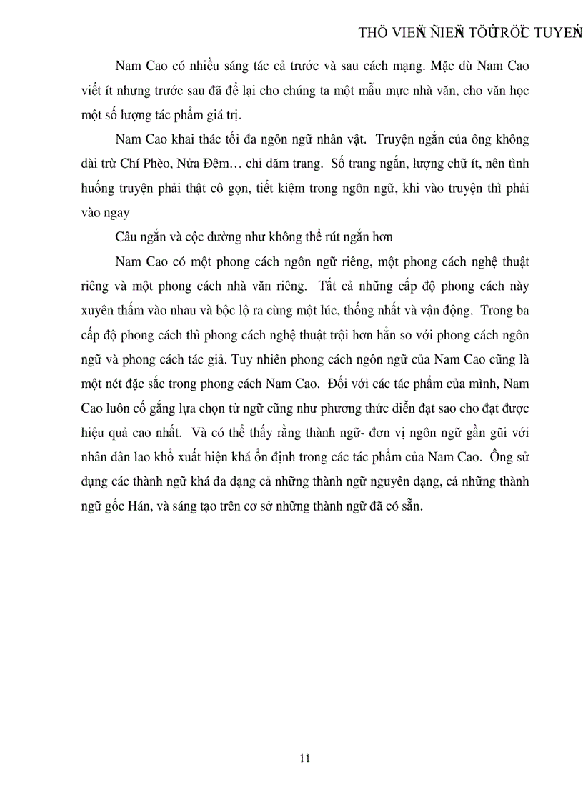 image for page Khảo sát các đơn vị thành ngữ trong một số truyện ngắn của Nam Cao giai đoạn 1930 1945