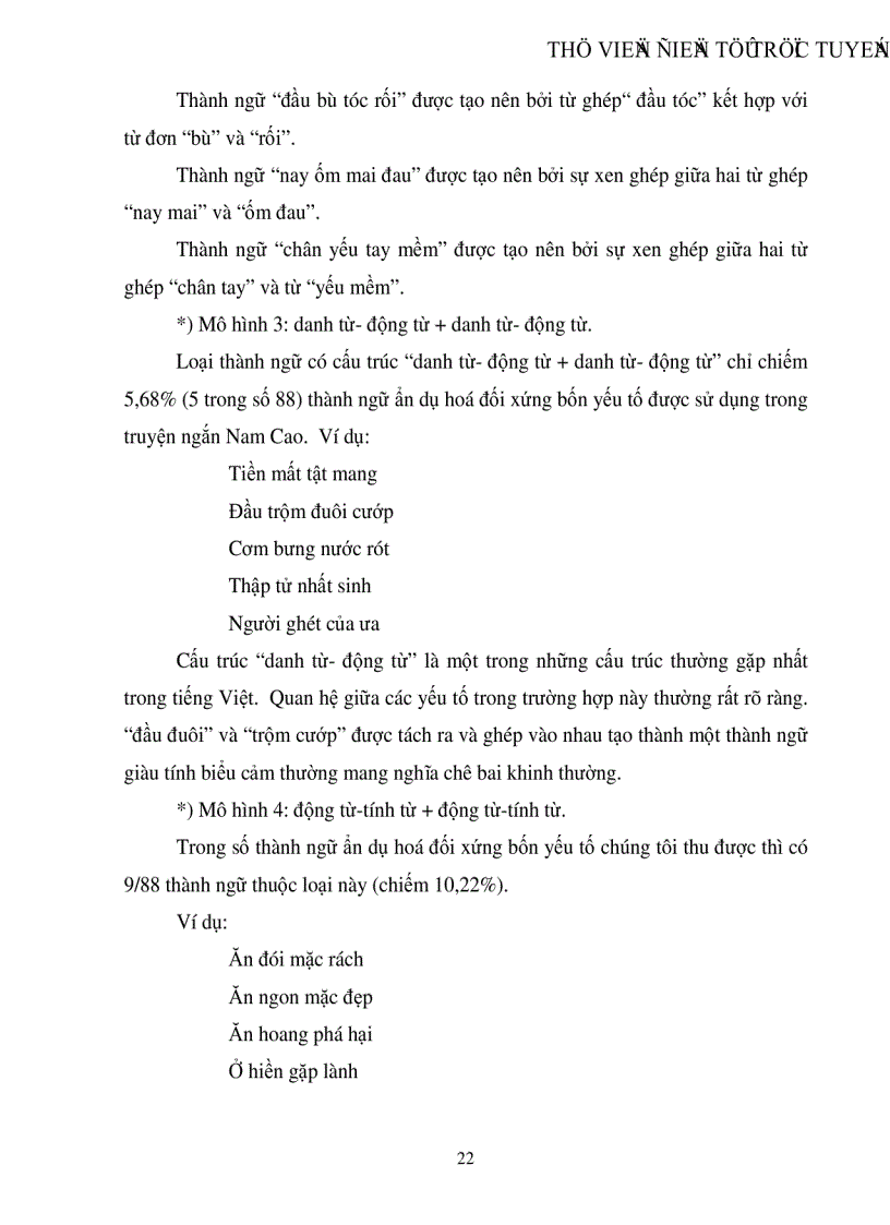 image for page Khảo sát các đơn vị thành ngữ trong một số truyện ngắn của Nam Cao giai đoạn 1930 1945