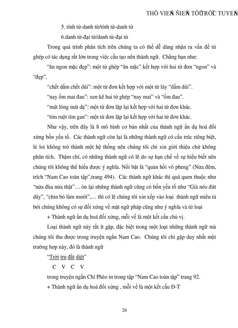 image for page Khảo sát các đơn vị thành ngữ trong một số truyện ngắn của Nam Cao giai đoạn 1930 1945