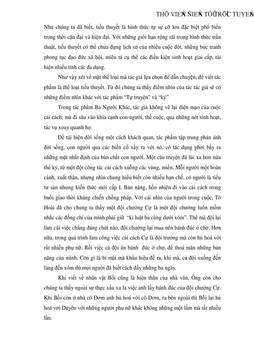 image for page Phân tích sự giống và khác nhau về điểm nhìn bên trong và điểm nhìn bên ngoài của ba tác phẩm Ba Người Khác Tô Hoài Văn Khoa Chân Dung Kí Hữu Đạt và Lê Vân Yêu và Sống