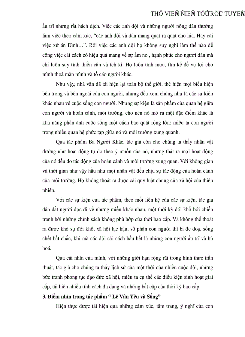 image for page Phân tích sự giống và khác nhau về điểm nhìn bên trong và điểm nhìn bên ngoài của ba tác phẩm Ba Người Khác Tô Hoài Văn Khoa Chân Dung Kí Hữu Đạt và Lê Vân Yêu và Sống