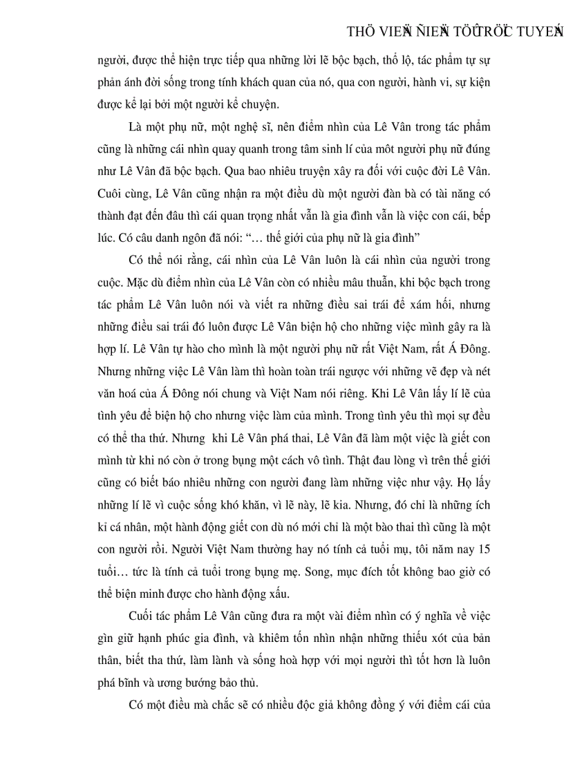 image for page Phân tích sự giống và khác nhau về điểm nhìn bên trong và điểm nhìn bên ngoài của ba tác phẩm Ba Người Khác Tô Hoài Văn Khoa Chân Dung Kí Hữu Đạt và Lê Vân Yêu và Sống