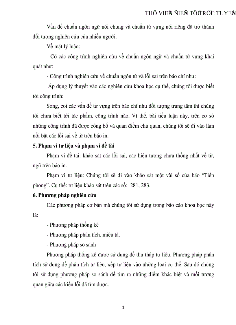 image for page Khảo sát các lỗi sai các hiện tượng chưa thống nhất về từ ngữ trên báo in