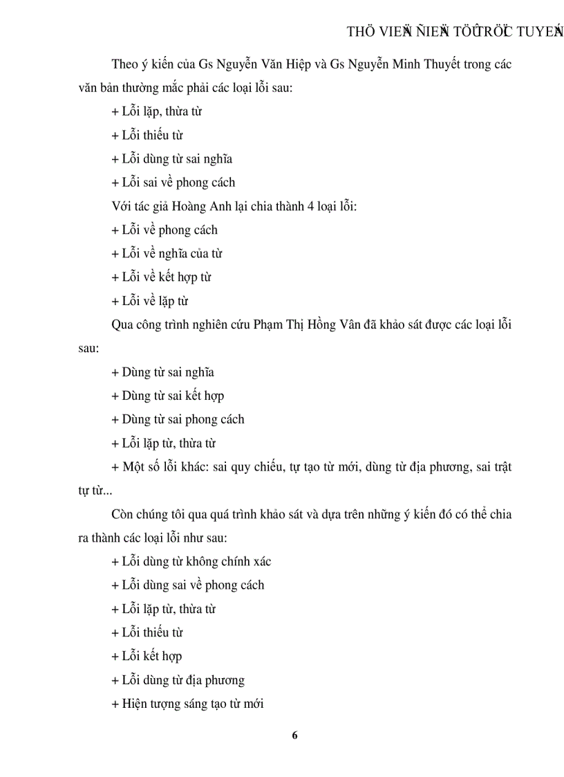 image for page Khảo sát các lỗi sai các hiện tượng chưa thống nhất về từ ngữ trên báo in