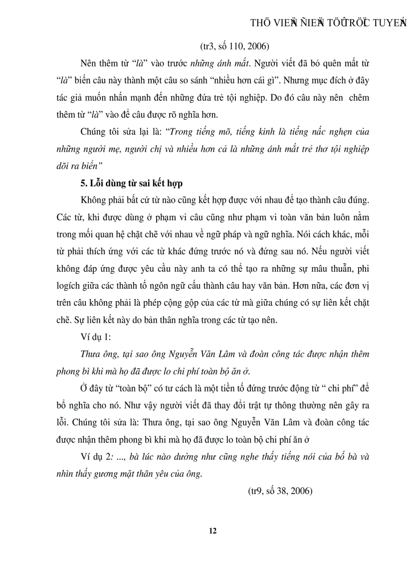 image for page Khảo sát các lỗi sai các hiện tượng chưa thống nhất về từ ngữ trên báo in