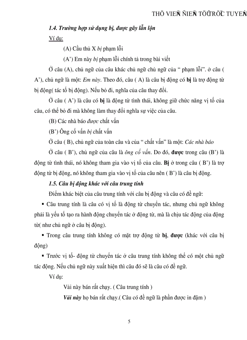 image for page Câu bị động tiê ng Viê t