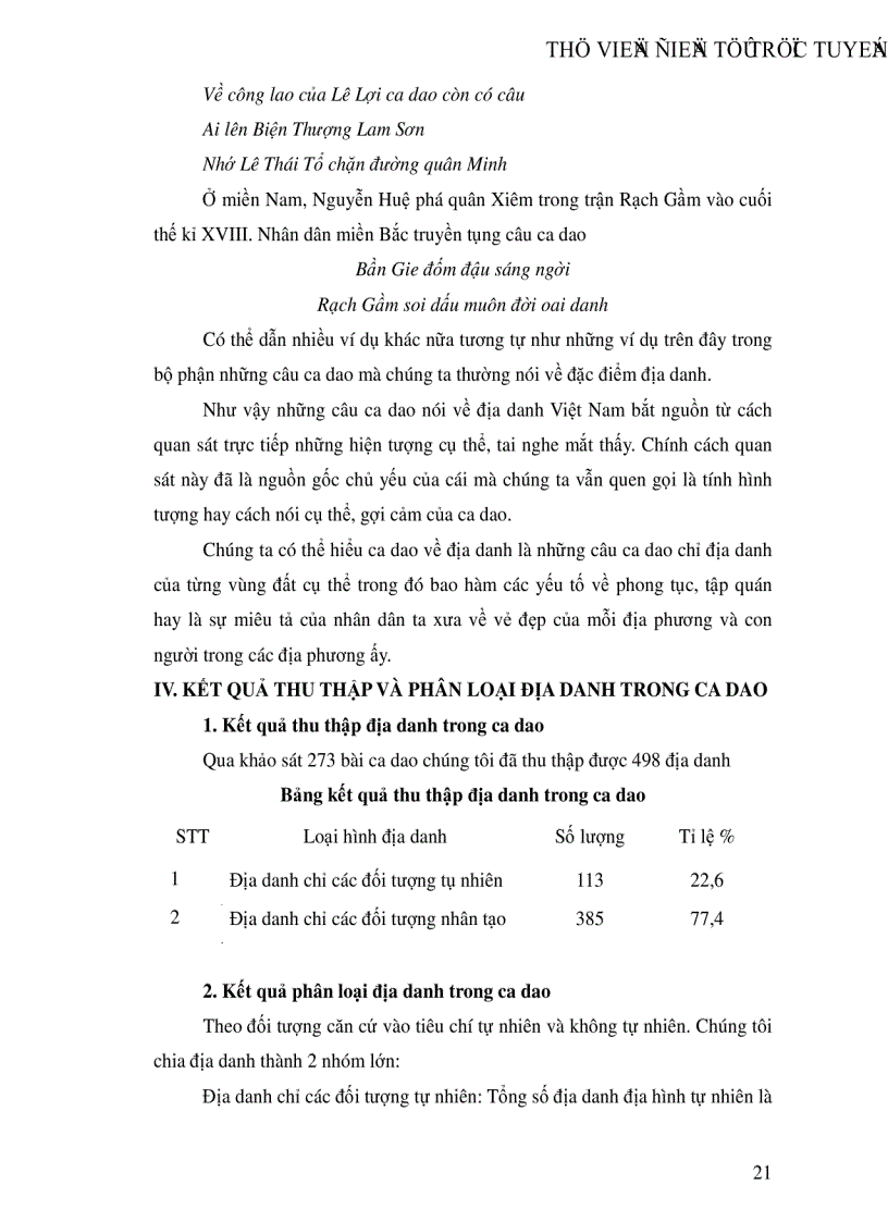 image for page Khảo sát địa danh trong ca dao Việt Nam