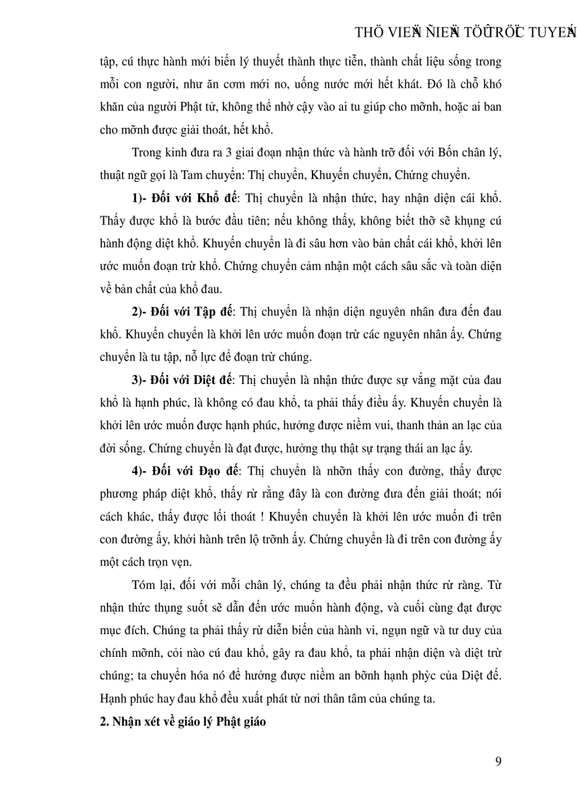 image for page Nhận xét về giáo lý Phật giáo