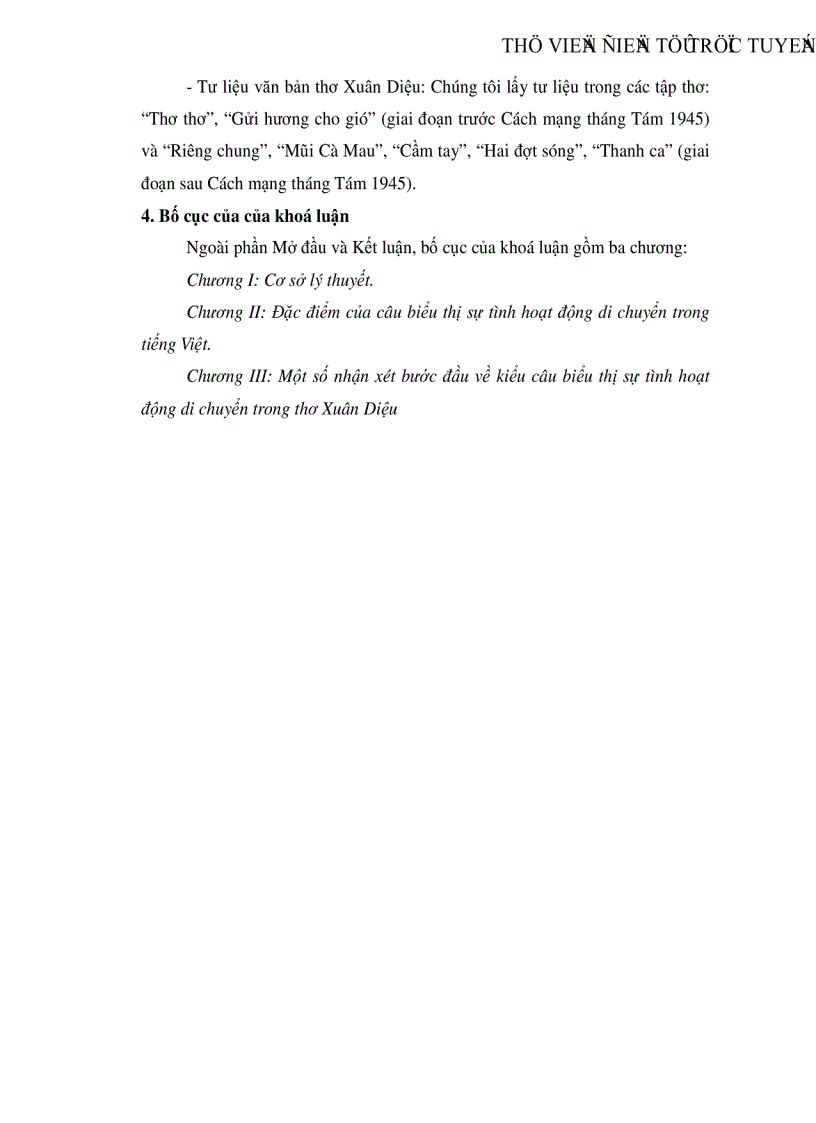 image for page Đặc điểm của câu biểu thị sự tình hoạt động di chuyển trong tiếng Việt và một số nhận xét bước đầu về kiểu câu này trong thơ Xuân Diệu