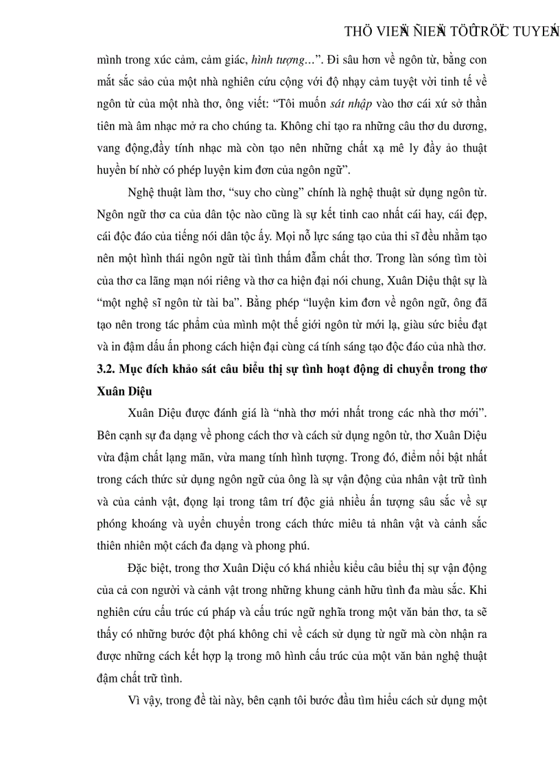 image for page Đặc điểm của câu biểu thị sự tình hoạt động di chuyển trong tiếng Việt và một số nhận xét bước đầu về kiểu câu này trong thơ Xuân Diệu