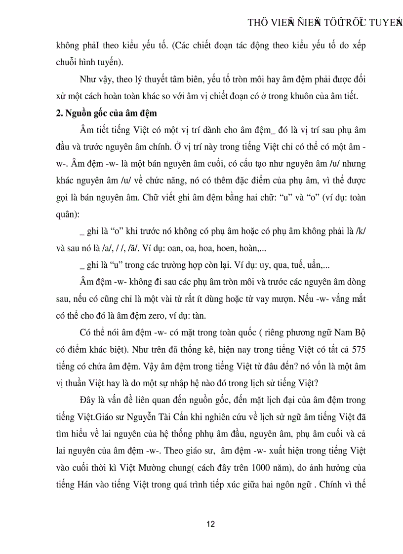image for page Các tiếng chứa âm đệm trong tiếng Việt Nguồn gốc và hướng giải quyết