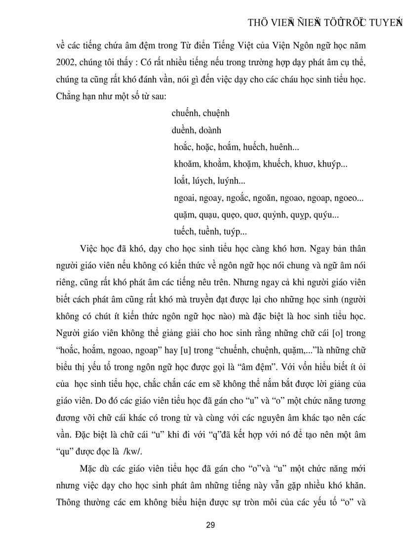 image for page Các tiếng chứa âm đệm trong tiếng Việt Nguồn gốc và hướng giải quyết