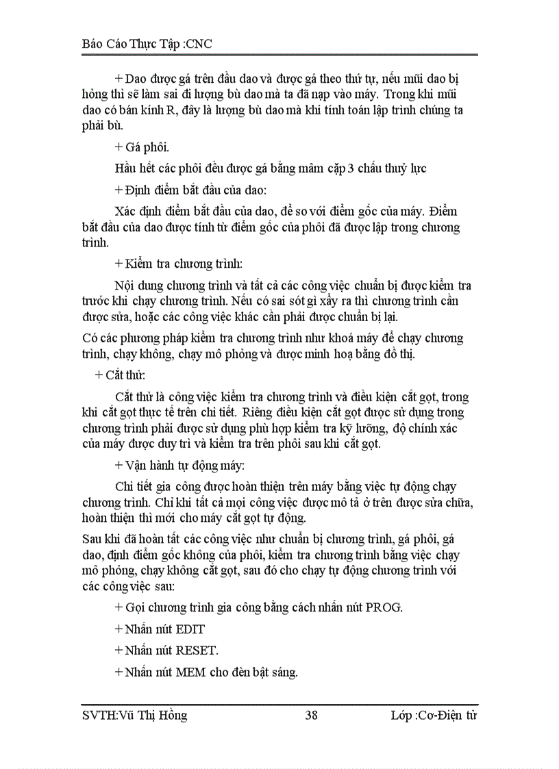 image for page Báo Cáo Thực Tập CNC