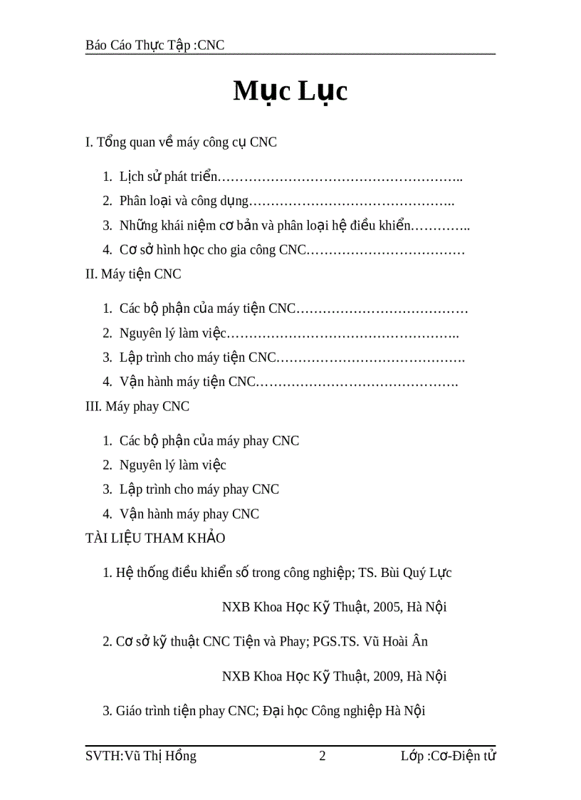 image for page Báo Cáo Thực Tập CNC
