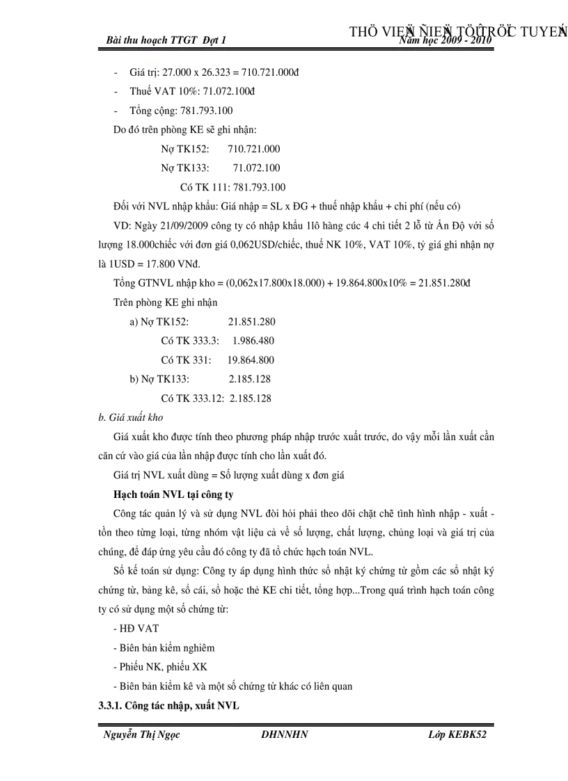 image for page Tìm hiểu công tác hạch toán nguyên vật liệu tại công ty TNHH may Minh Anh