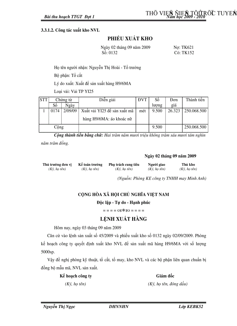 image for page Tìm hiểu công tác hạch toán nguyên vật liệu tại công ty TNHH may Minh Anh