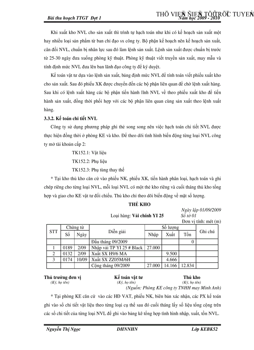 image for page Tìm hiểu công tác hạch toán nguyên vật liệu tại công ty TNHH may Minh Anh
