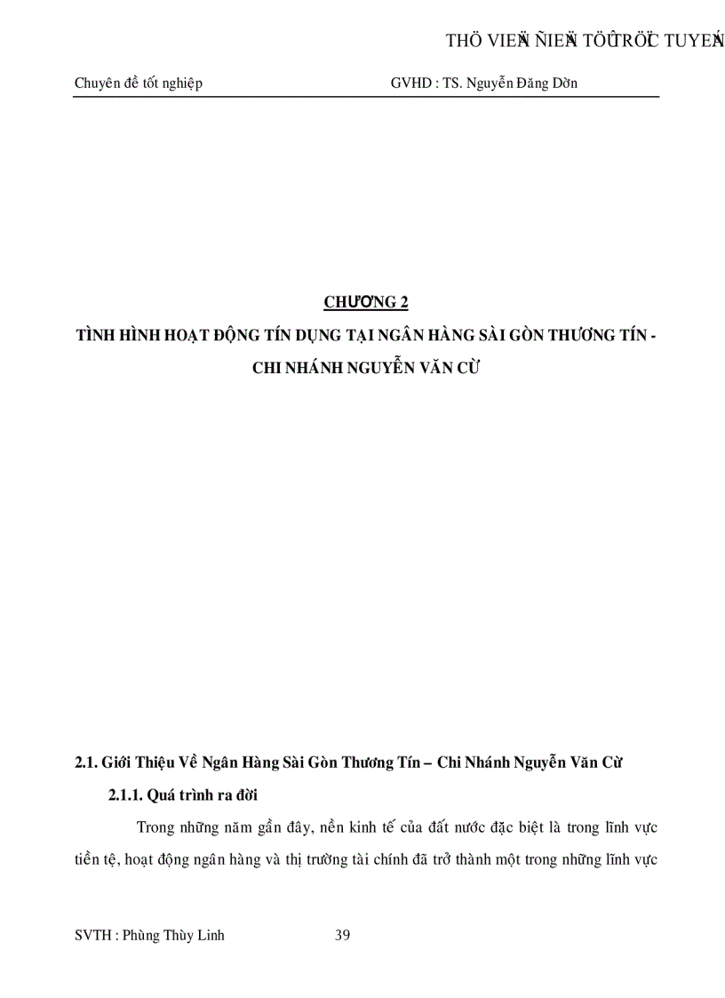 image for page Một số giải pháp góp phần mở rộng hoạt động Tín dụng tại Ngân Hàng Sài Gòn Thương Tín Chi Nhánh nguyễn Văn Cừ