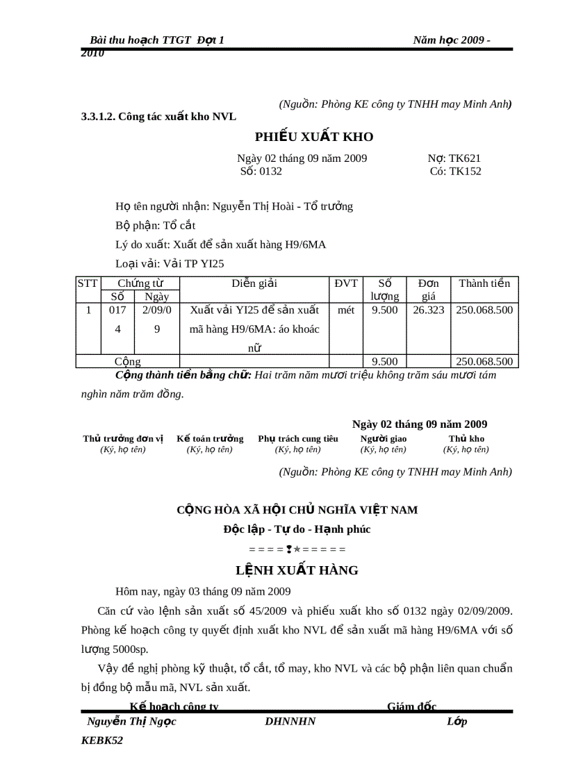 image for page Tìm hiểu công tác hạch toán nguyên vật liệu tại công ty TNHH may Minh Anh