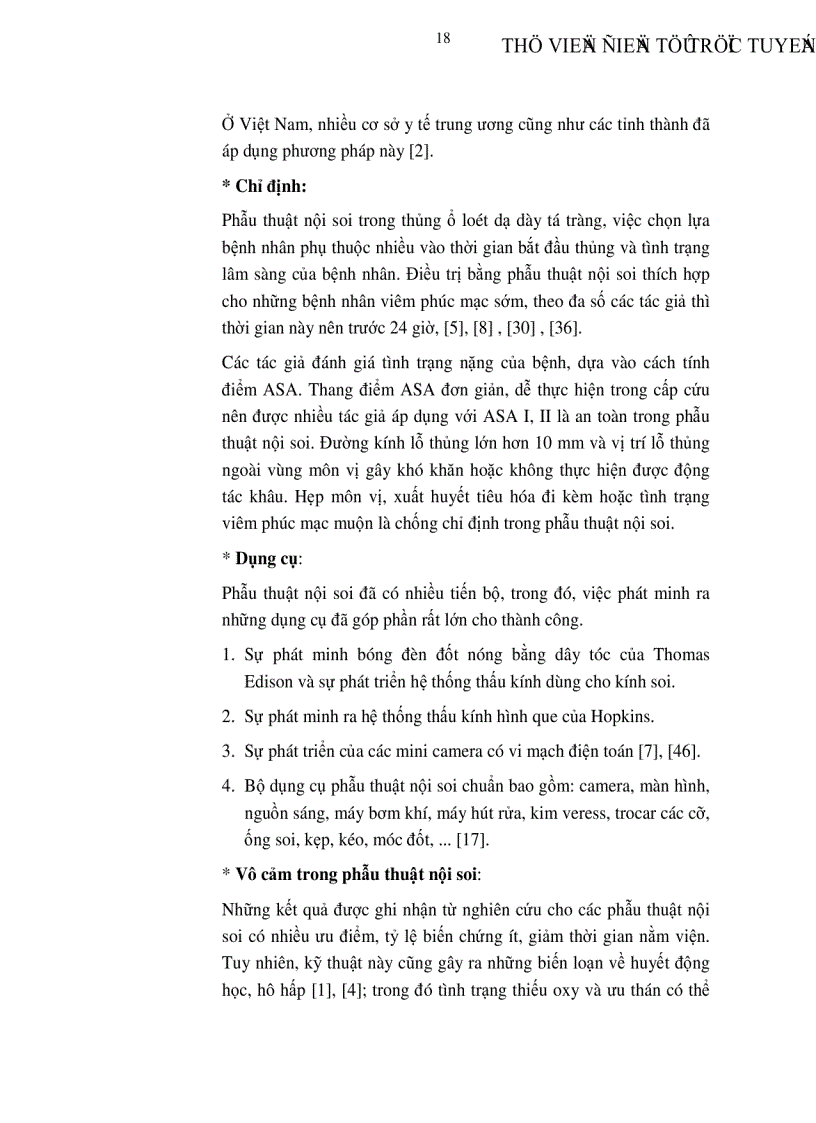 image for page Đánh giá kết quả sớm trong điều trị thủng ổ loét dạ dày tá tràng bằng phẫu thuật nội soi