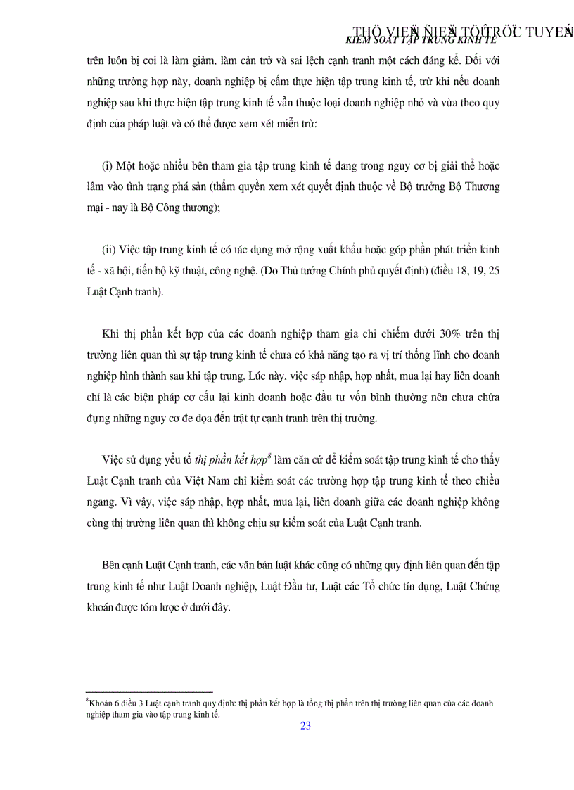 image for page Cơ sở pháp lý kiểm soát tập trung kinh tế trong pháp luật cạnh tranh kinh nghiệm thế giới và thực tiễn áp dụng cho Việt Nam