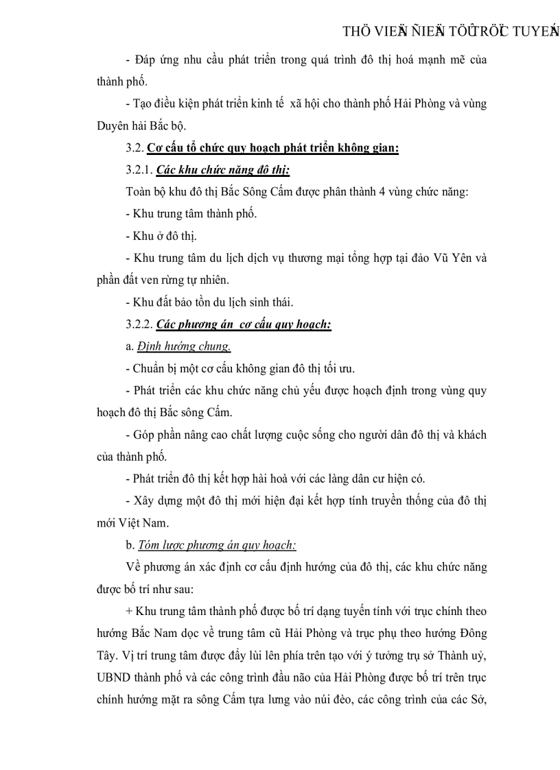 image for page Cơ sở hình thành và phát triển nội dung quy hoạch chi tiết của khu đô thị Bắc sông Cấm