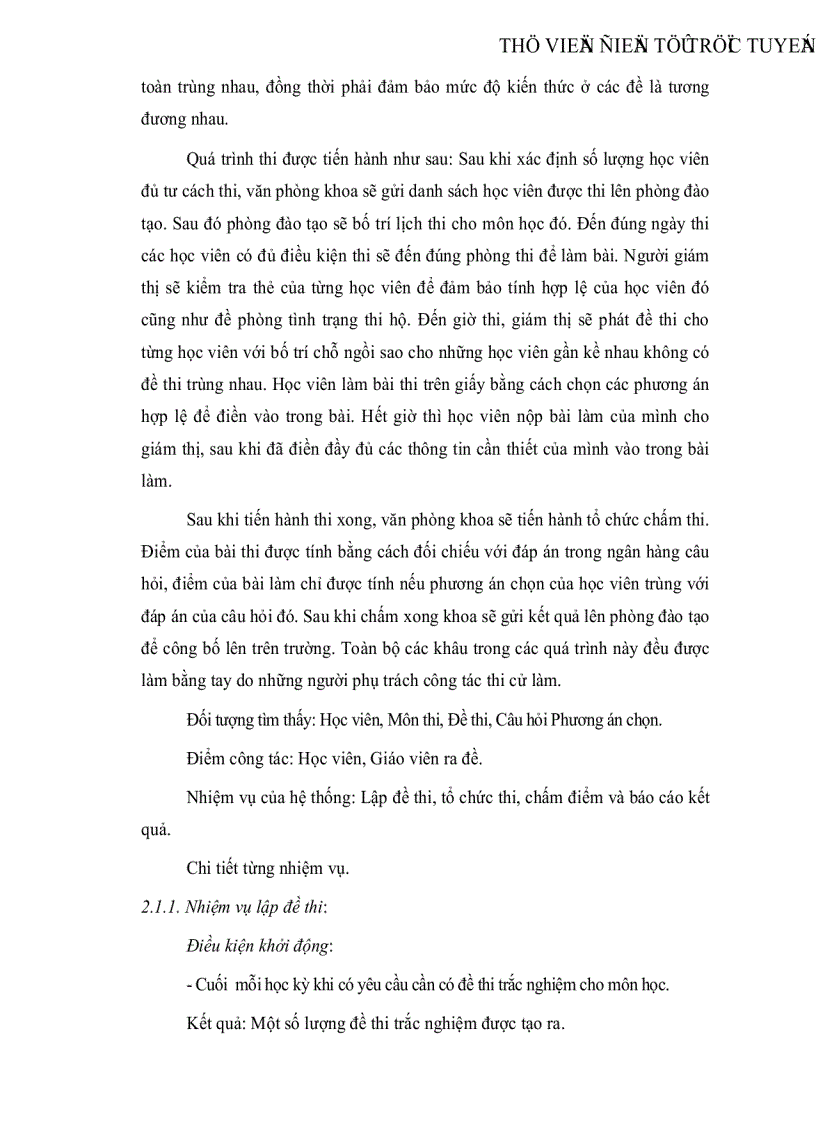 image for page Xây dựng chương trình thi trắc nghiệm môn Tin học Đại cương cho các Trường Trung Học Quân Sự
