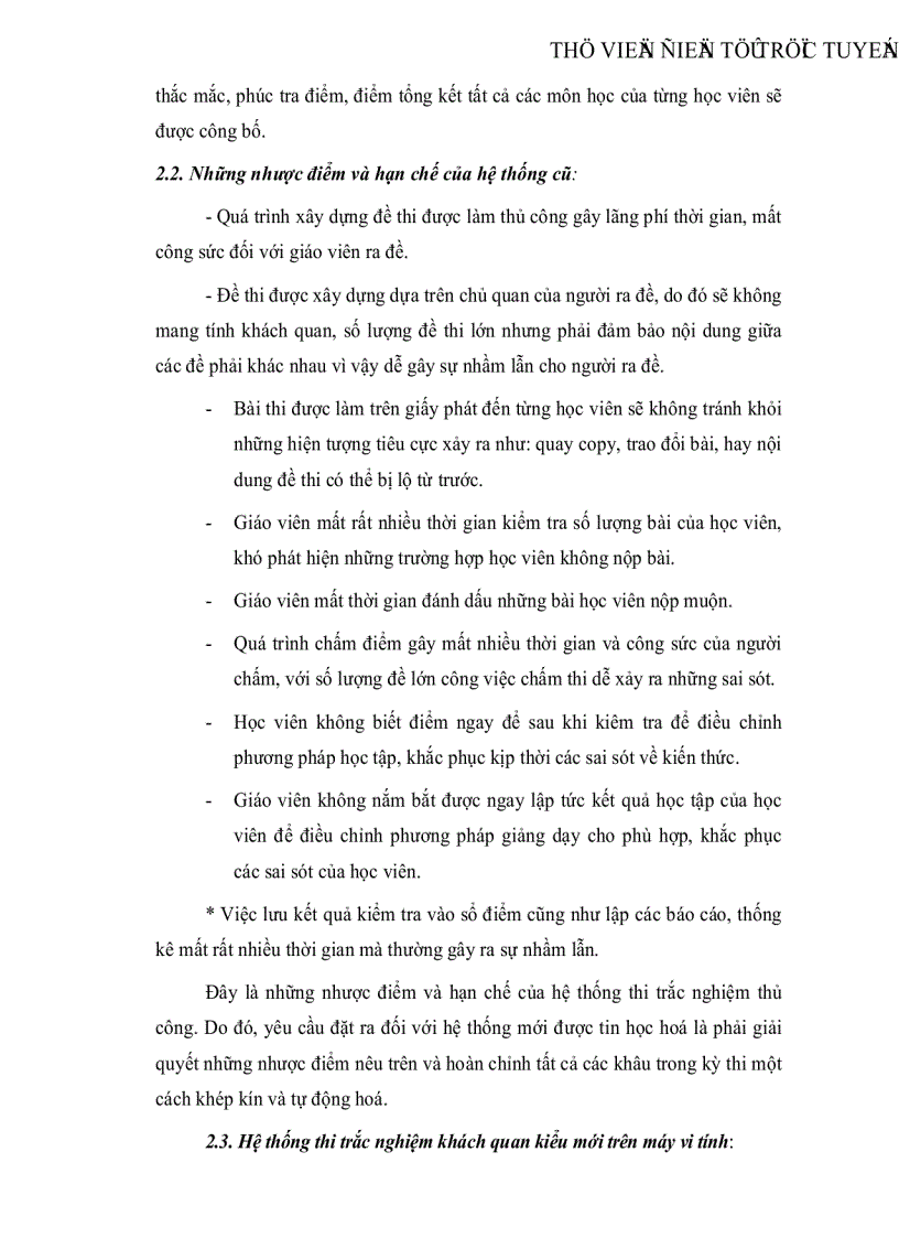 image for page Xây dựng chương trình thi trắc nghiệm môn Tin học Đại cương cho các Trường Trung Học Quân Sự