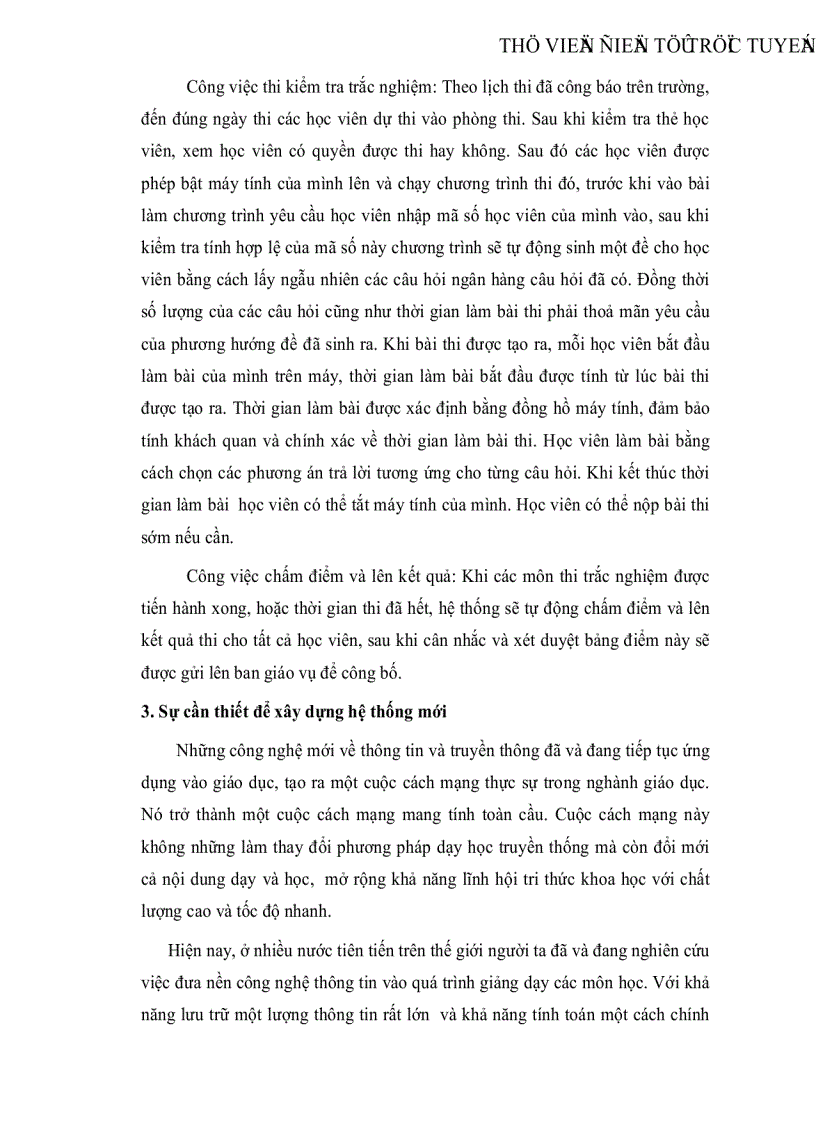 image for page Xây dựng chương trình thi trắc nghiệm môn Tin học Đại cương cho các Trường Trung Học Quân Sự