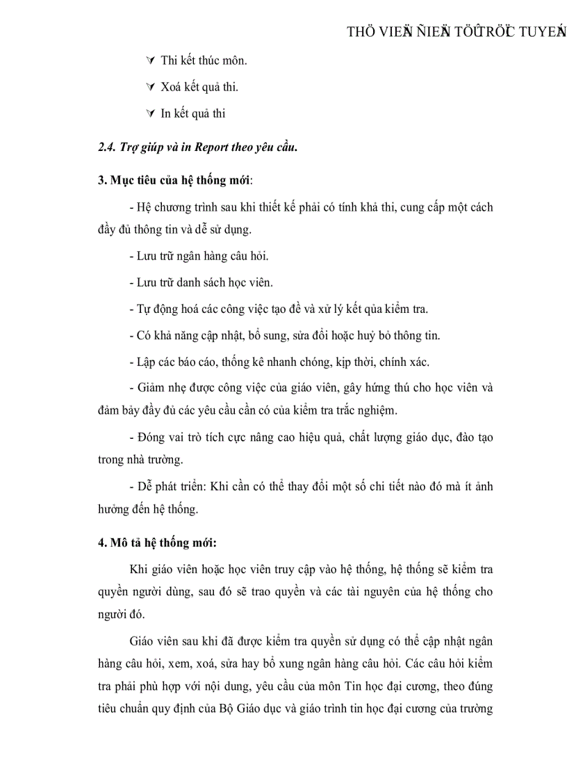 image for page Xây dựng chương trình thi trắc nghiệm môn Tin học Đại cương cho các Trường Trung Học Quân Sự