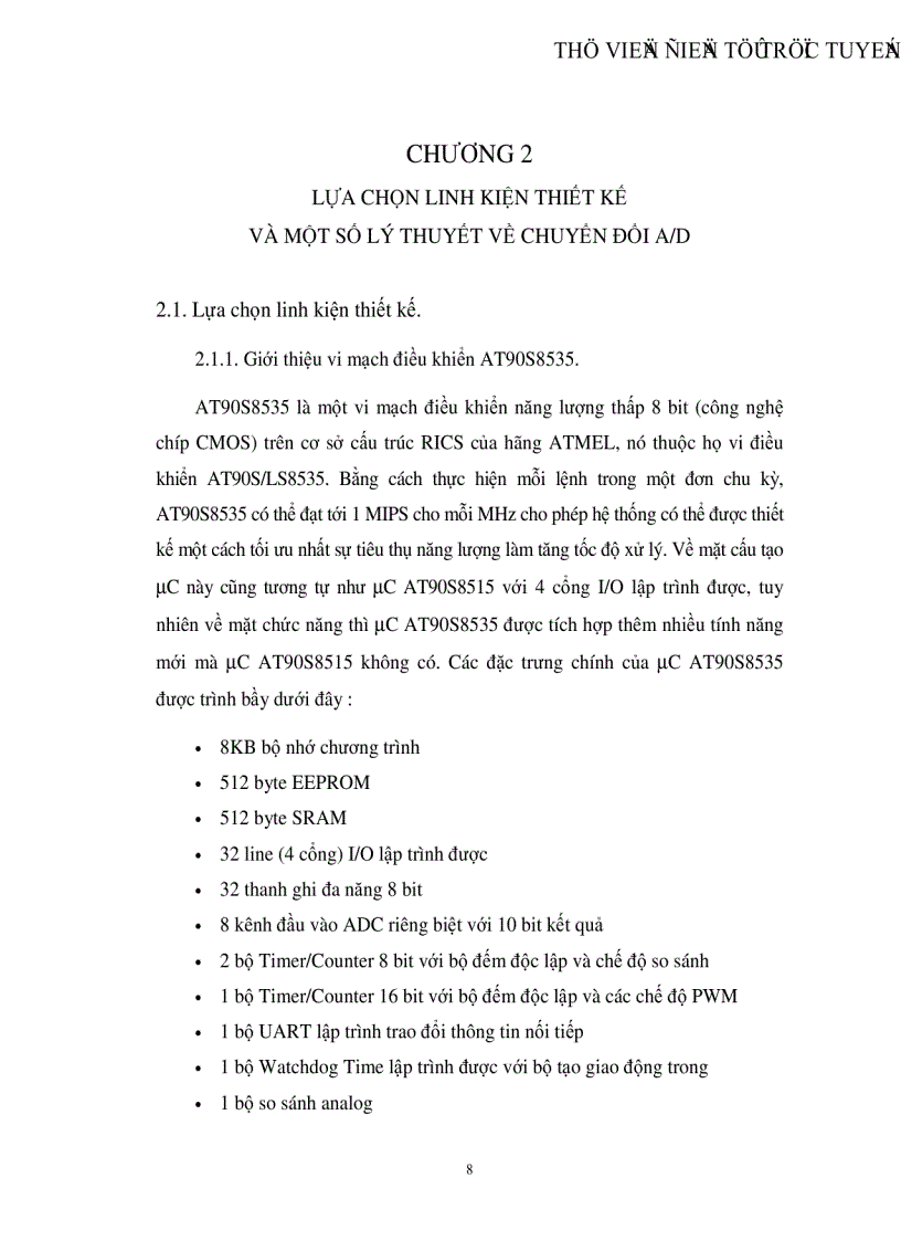 image for page Thiết kế phần cứng và phần mềm cho mạch điểu khiển AT90S8535