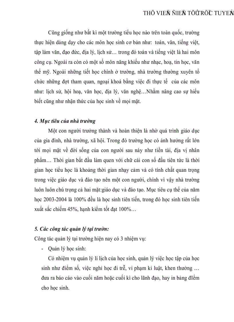 image for page Phân tích và thiết kế hệ thống thông tin quản lý giáo viên tại trường tiểu học Kim Đồng