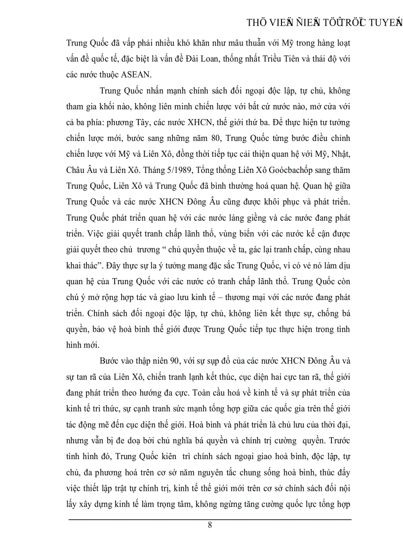 image for page Quan hệ Việt Nam Trung Quốc sau chiến tranh lạnh Thực trạng và triển vọng