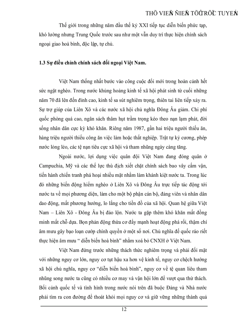 image for page Quan hệ Việt Nam Trung Quốc sau chiến tranh lạnh Thực trạng và triển vọng