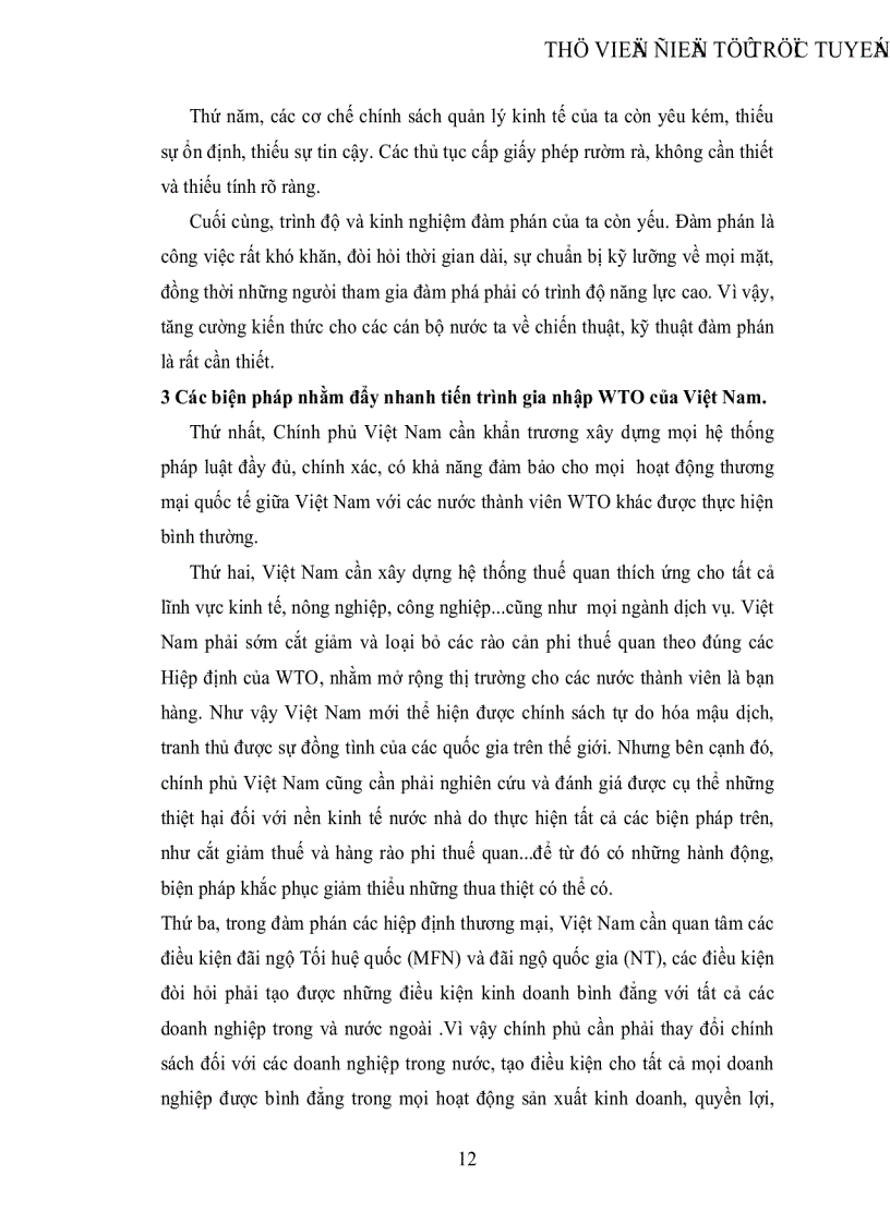 image for page Những nguyên tắc cơ bản của hệ thống thương mại của WTO và những thách thức đối với Việt Nam