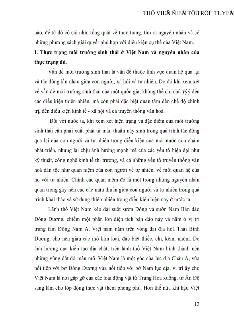 image for page Vấn đề môi trường sinh thái ở Việt Nam