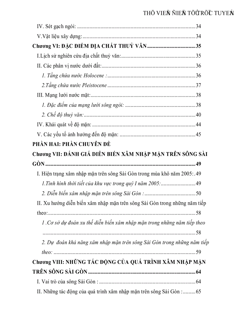 image for page Khảo sát diễn biến xâm nhập mặn trên sông Sài Gòn trong mùa khô năm 2005