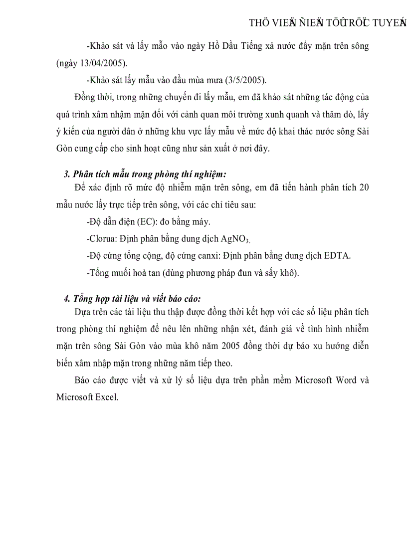 image for page Khảo sát diễn biến xâm nhập mặn trên sông Sài Gòn trong mùa khô năm 2005