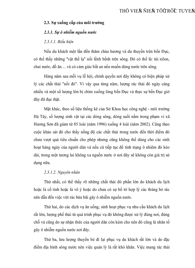 image for page Môi trường du lịch tại chùa Hương thực trạng và giải pháp