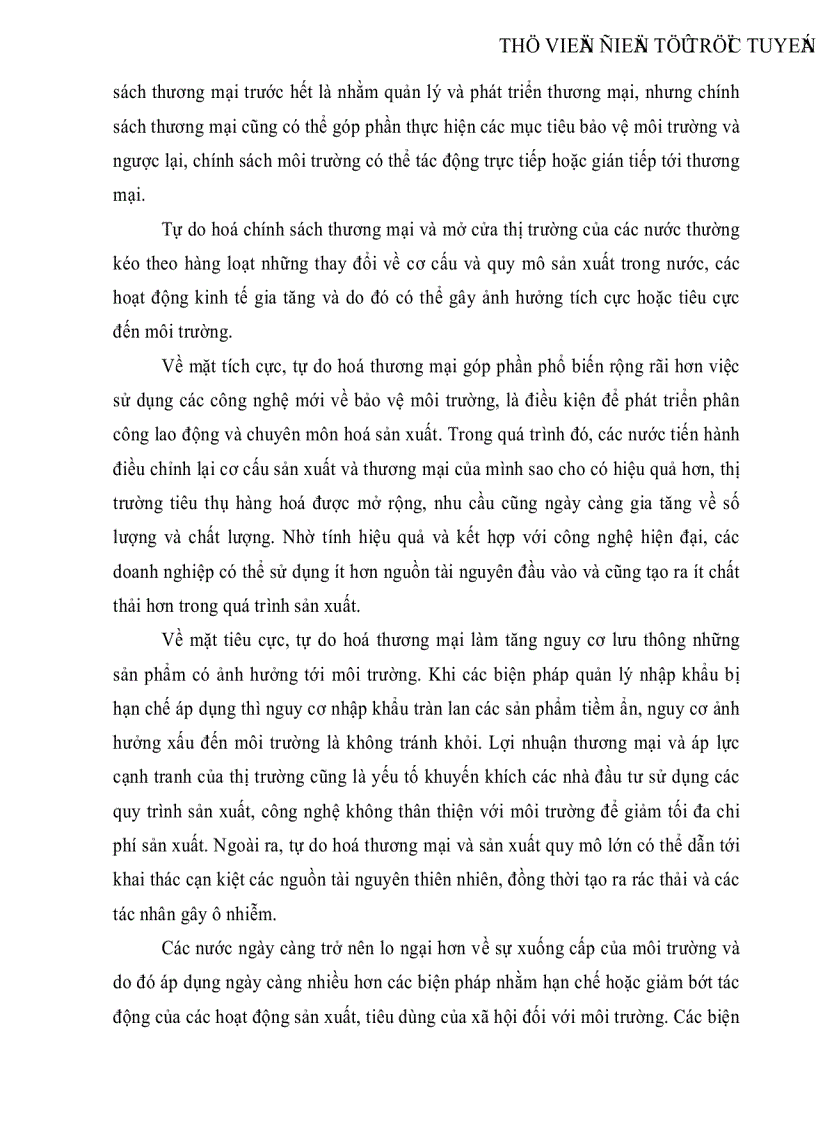 image for page Tác động của thương mại dịch vụ du lịch và toàn cầu hóa đồi với môi trường