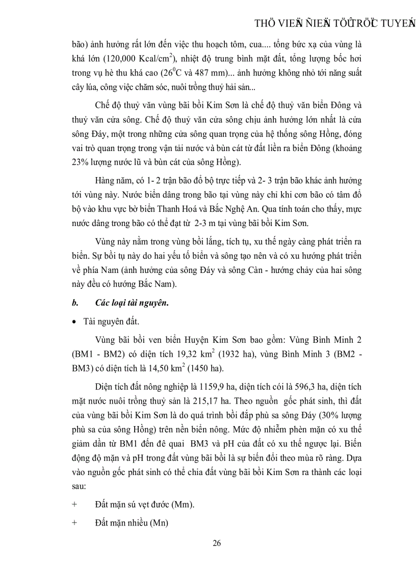 image for page Bước đầu nghiên cứu mối quan hệ giữa môi trường và phát triển trong quy hoạch khai thác vùng bãi bồi ven biển huyện Kim Sơn