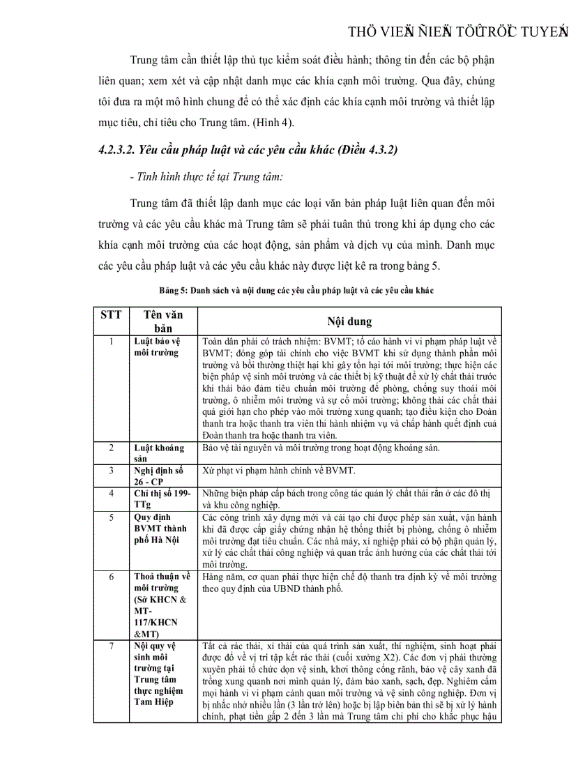 image for page Nghiên cứu xây dựng Hệ thống quản lý môi trường theo tiêu chuẩn ISO 14001 cho Trung tâm thực nghiệm Tam Hiệp Viện nghiên cứu Mỏ và Luyện kim Bộ Công nghiệp