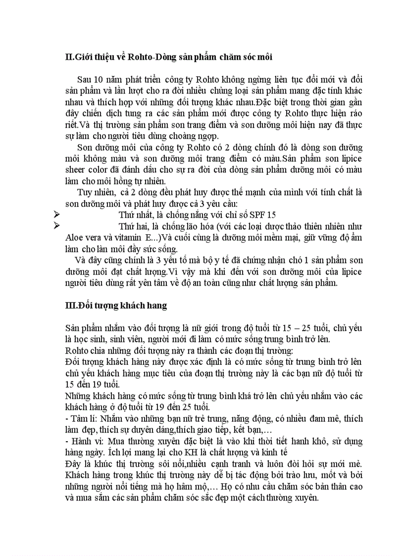 image for page Chiến lược sản phẩm giới thiệu về Rohto Dòng sản phẩm chăm sóc môi