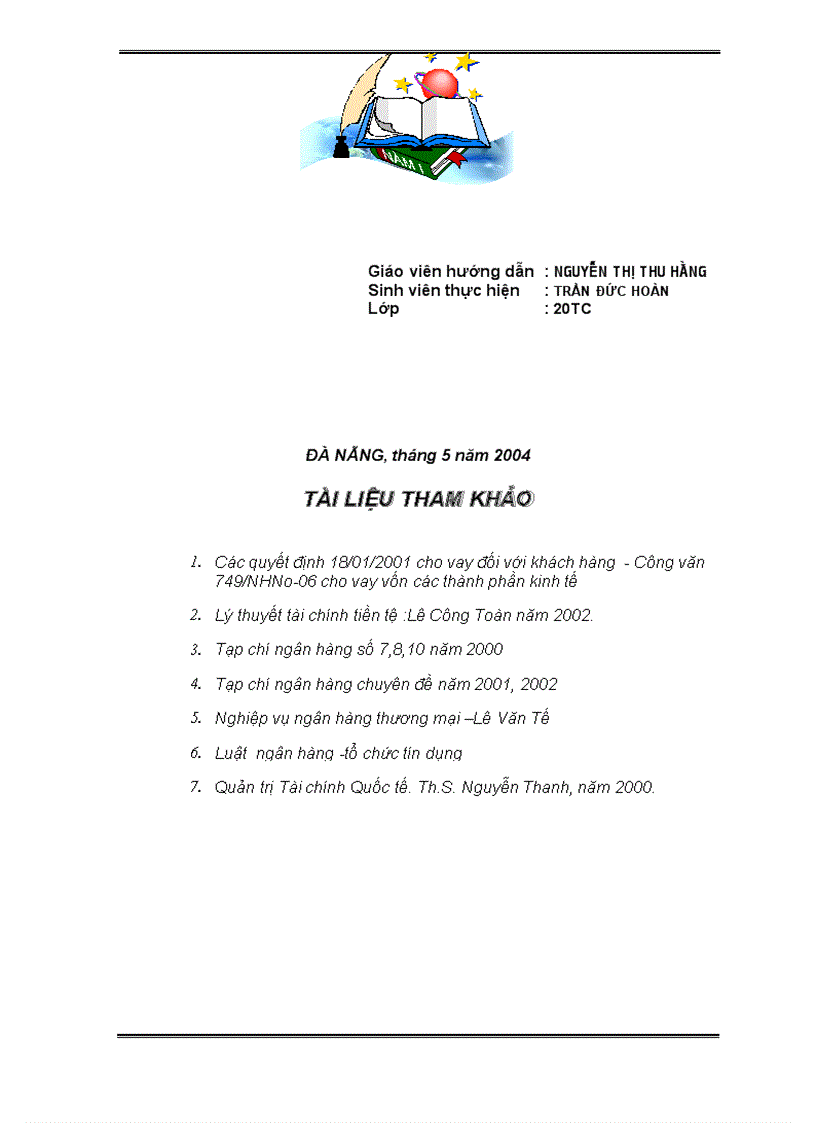 image for page Phân tích rủi ro tín dụng ngắn hạn tại NHNo PTNT chi nhánh ông ích khiêm đà nẵng